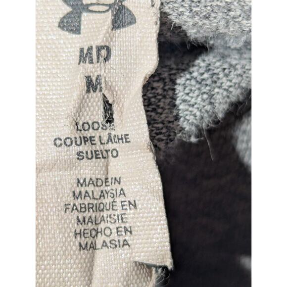 Under Armour Women's Medium Grey Fleece Long Sleeve Hoodie Zip Pocket Sweater - Picture 4 of 9